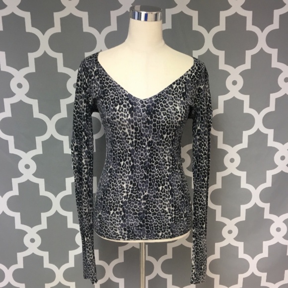 Express Sweaters - ⭐️ Express Leopard Print V Neck Off Shoulder : G